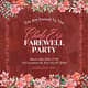 Red Elegant Farewell Invitation Card - Stylish GoodbyeWave Studio Invite for Memorable Farewell Events 3
