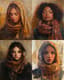 Impressionistic Portrait of a Woman with a Warm Scarf - Expressive Impressionist Portrait Art for Emotional and Timeless Home Decor 5