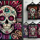 50+ Sugar Skull Tees - Vector T-Shirt Collection - Vibrant Day of the Dead Designs for Creators & Apparel Brands 1