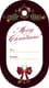 Christmas Tag Maroon Red Classic Style - Elegant Packaging Label Templates for Seasonal Branding and Retail Use 3
