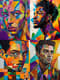Culturally Influenced Contemporary Male Portrait - Modern Portrait Art for Creative Projects and Personal Branding 4