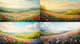Blooming Spring Hillside - Serene Landscape Art for Tranquil Nature Decor and Creative Spaces 3
