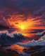 Rocky Sunset Seascape - Serene Coastal Landscape Art for Tranquil Spaces and Creative Decor 1
