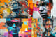 Man Collage Portrait with Street Art Elements - Urban Mixed Media Portrait Art for Contemporary Creatives and Visual Storytellers 4