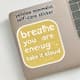 Yellow Minimalist Self-Care Sticker - Clean, Modern Laptop Skin for Personal Wellness and Stylish Protection 5