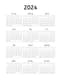2025 Monochrome Classic Calendar Sheet - Minimalist Yearly Planner for Efficient Long-Term Organization 5