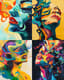 Vibrant Fluid Abstract Female Portrait - Expressive Abstract Portrait Art for Creative Projects and Brand Enhancement 4
