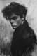 Strong Contrast Young Man Charcoal Portrait - Expressive Monochrome Portrait Art for Creative Projects and Personal Branding 1