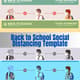 Back to School Social Distancing Template - Modern Educational Infographic for Safe Classroom Communication 4