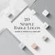 20 Simple Badge Logos - Sleek & Versatile Logo Set for Professional Branding and Business Identity 3
