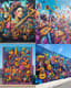 Street Festival Mural - Vibrant Urban Graffiti Art for Creative Spaces and Public Events 3