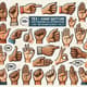 155+ Hand Gesture Vector Illustrations - Human Element Pack - Versatile Vector Art for Creative Design and Branding Projects 3