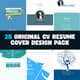 25 Original CV Resume Cover Design Pack - Professional & Creative Business Templates for Job Seekers and Recruiters 4