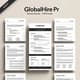 GlobalHire Pro Resume Bundle A4US Letter - Professional Business Resume Templates for Career Growth and Job Applications 1