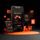 Black Orange Digital Marketing FB Ad - Dynamic SocialReach Facebook Ad Templates for Engaging Digital Campaigns 1