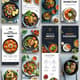 Food Banner Designs Social Media Post Collection - Clean Gridline Graphics for Engaging Online Food Promotions 4