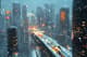 Futuristic City in a Snowy Winter - Digital Art - Immersive Sci-Fi Urban Landscape for Creatives and Storytellers 5