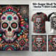 50+ Sugar Skull Tees - Vector T-Shirt Collection - Vibrant Day of the Dead Designs for Creators & Apparel Brands 6