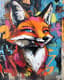 Sly Exaggerated Fox Graffiti - Bold Character Street Art for Urban Creatives and Visual Storytelling 6