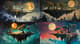 Floating Island in the Sky Artwork - Surrealist Heritage Brushworks for Timeless Artistic Expression 5