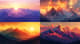 Mountain Sunrise Scene - Serene Landscape Art for Creative Decor and Visual Storytelling 1