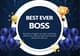 Navy Modern Boss Day Card Design - Sleek Leadership Appreciation Card for Professional Recognition 4