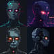 Futuristic Cyborg Pixel Avatar - PixelPulse Arts Cyberpunk Pixel Icons for Creative Digital Projects and Gaming Profiles 5