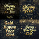 Gold Festive Happy 2025 New Year Card - Elegant Holiday Invitation for Celebrations and Greetings 5