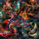 Digital Abstract Complex Harmonious Patterns - Premium Abstract Art for Creative Projects and Visual Storytelling 4