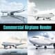 Commercial Airplane Render - High-Quality 3D Aircraft Visualization for Designers and Marketers 3