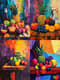 Vibrant Fruit Still Life Acrylic - Expressive Acrylic Painting for Artistic Home Decor and Creative Spaces 4