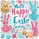 Multi Color Illustrated Happy Easter Greeting - Vibrant Easter Card Design for Festive Personal & Business Celebrations 1