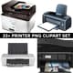 33+ Printer PNG Clipart Set - Clean Technology & Sci-Fi Graphics for Designers and Creators 3