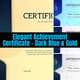 Elegant Achievement Certificate Dark Blue Gold - Premium Editable Templates for Professional Education and Training Recognition 1