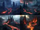 Embervein Wastes Molten River Badlands - Fantasy Environment Art for Immersive Worldbuilding and Creative Projects 4