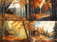 Hearthwood Secluded Autumn Cabin - Digital Seasonal Environment Art for Immersive Nature Scenes 1