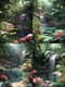Tropical Garden Serenity - Serene Tropical Landscape Art for Relaxing Spaces and Creative Decor 4