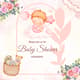 Pink Blue Theme Illustrated Shower Card - Charming Baby Shower Invitation for Elegant Celebrations and Memorable Keepsakes 4