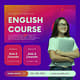 English Course Ad - Purple Pink Gradient Instagram - Vibrant School & Admissions Template for Engaging Social Campaigns 4