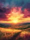 Country Sunset Peace - Serene Landscape Art for Relaxing Ambience and Creative Spaces 6