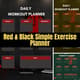 Red & Black Simple Exercise Planner - Clean Workout Plan Templates for Fitness Pros and Lifestyle Enthusiasts 3