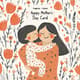 Hugging Happy Mother's Day Card - Warm and Joyful Greeting Design for Heartfelt Celebrations 1
