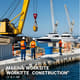 Marina Worksite Construction - Dynamic Business & Technology Stock Video for Industrial Projects and Marketing 4
