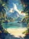 Tropical Island Paradise - Vibrant Tropical Landscape Art for Inspiring Home and Office Decor 5