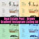 Real Estate Post Brown Gradient Instagram Listing Ad - Sleek Marketing Template for Real Estate Branding and Lead Generation 6