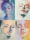 Gentle Pastel Abstract Female Portrait - Soft Abstract Portrait Art for Creative Projects and Artistic Spaces 3