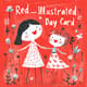 Red Illustrated Mother's Day Card - Heartfelt Floral Design for Warm, Personal Greetings 6