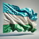 Silk Fabric Uzbekistan Flag Waving - Cinematic Motion Graphic Elements for Creative Video Projects 4