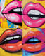 Pop Art Close-Up Stylized Lips Comic Style - Vibrant Pop Art Wall Decor for Bold Interior Statements 4