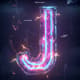 Electric Letter J - Neon Alphabet Animation - Vibrant Neon Typography Motion Graphics for Dynamic Video Projects and Creators 6